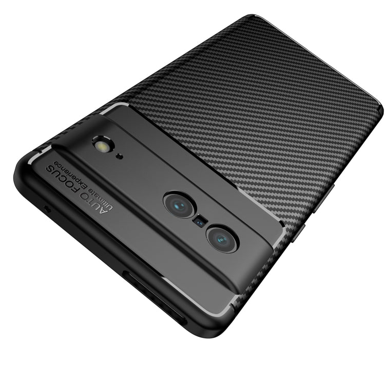 For Google Pixel 7 Carbon Fiber Texture Shockproof TPU Phone Case(Black) - Mobile Accessories by buy2fix | Online Shopping UK | buy2fix