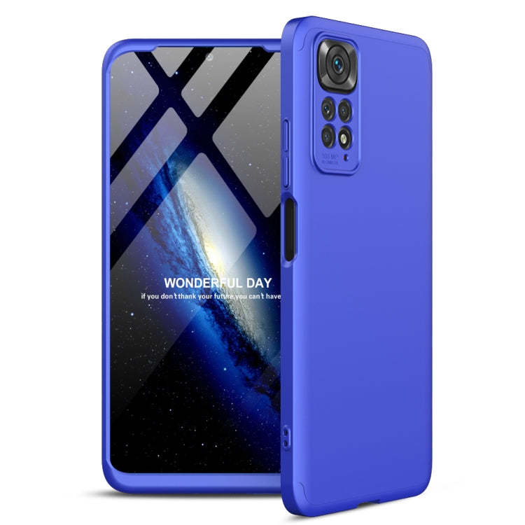 For Xiaomi Redmi Note 11S / 11 Global Version GKK Three Stage Splicing PC Phone Case(Blue) - Xiaomi Accessories by GKK | Online Shopping UK | buy2fix