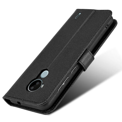 For Nokia C30 Diamond Texture Leather Phone Case(Black) - Mobile Accessories by buy2fix | Online Shopping UK | buy2fix