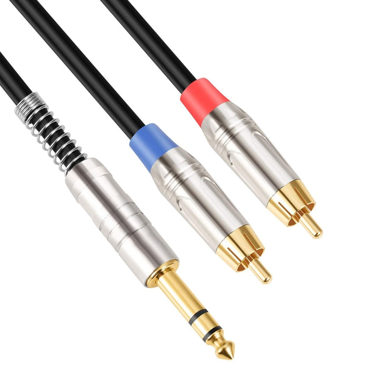 6.35mm Male to Dual RCA Male Audio Cable, Cable Length:1.8m - Aux Cable by buy2fix | Online Shopping UK | buy2fix