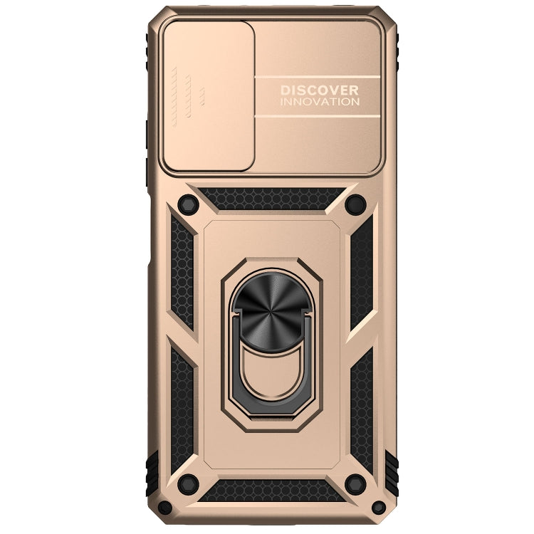 For Xiaomi Redmi Note 11 Pro Global Sliding Camshield Holder Phone Case(Gold) - Redmi Note 11 Pro Case by buy2fix | Online Shopping UK | buy2fix