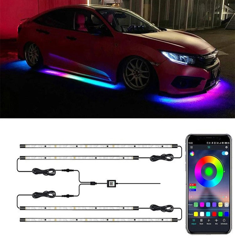 Car Modification Symphony Voice Control LED Chassis Lights, Specification:2 x 90cm + 2 x 120cm - In Car by buy2fix | Online Shopping UK | buy2fix