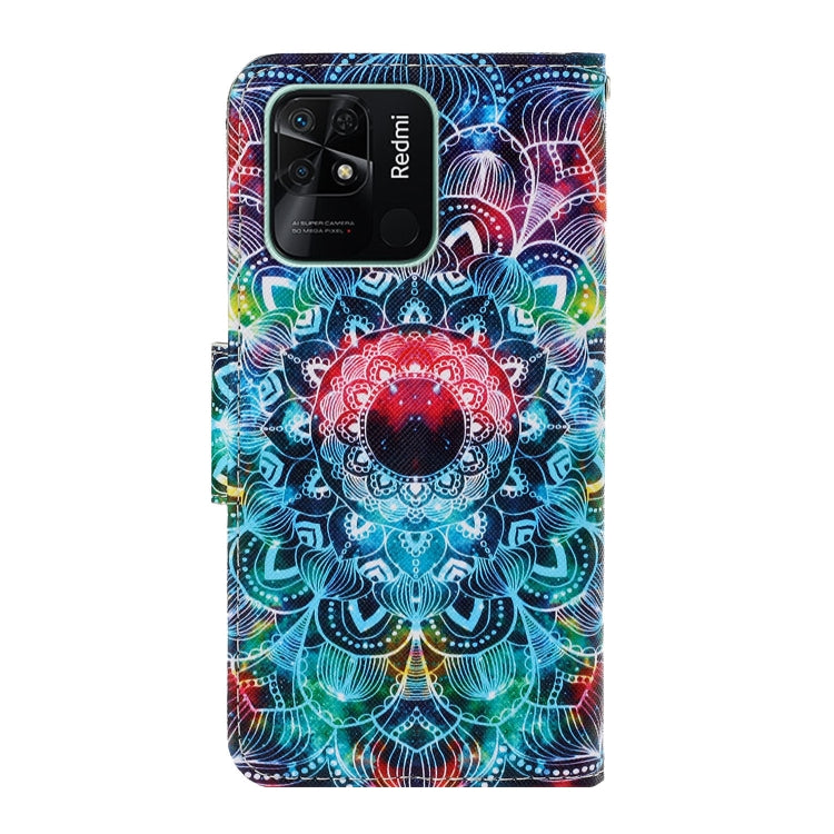 For Xiaomi Redmi 10C Colored Drawing Pattern Flip Leather Case(Mandala) - Xiaomi Cases by buy2fix | Online Shopping UK | buy2fix