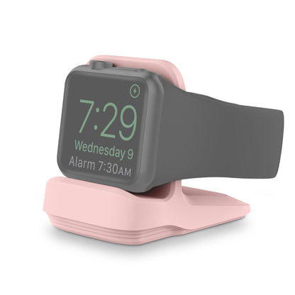 Silicone Charging Holder for Apple Watch(Pink) - Charger / Holder by buy2fix | Online Shopping UK | buy2fix