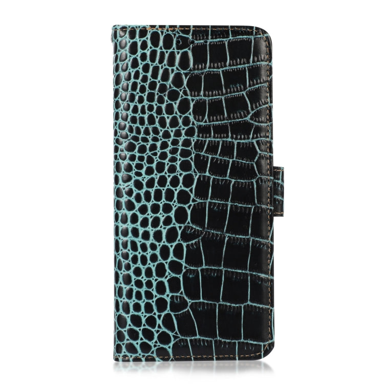 For Samsung Galaxy F23 5G / M23 Crocodile Top Layer Cowhide Leather Phone Case(Green) - Galaxy Phone Cases by buy2fix | Online Shopping UK | buy2fix