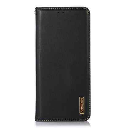 For Samsung Galaxy S21 FE 5G KHAZNEH Nappa Top Layer Cowhide Leather Phone Case(Black) - Galaxy Phone Cases by buy2fix | Online Shopping UK | buy2fix