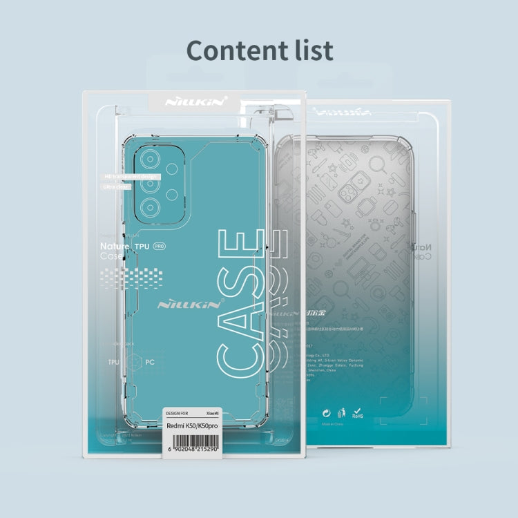 For Xiaomi Redmi K50 / K50 Pro NILLKIN Ultra Clear PC + TPU Phone Case(Blue) - Xiaomi Cases by NILLKIN | Online Shopping UK | buy2fix