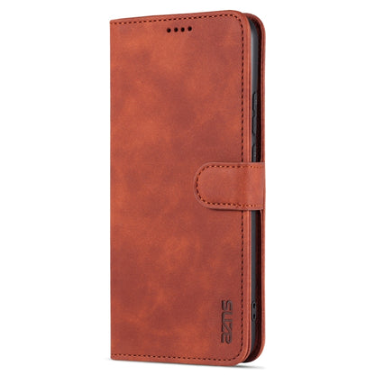 For Xiaomi Redmi 10C / Redmi 10 India AZNS Skin Feel Calf Texture Flip Leather Phone Case(Brown) - Xiaomi Cases by AZNS | Online Shopping UK | buy2fix