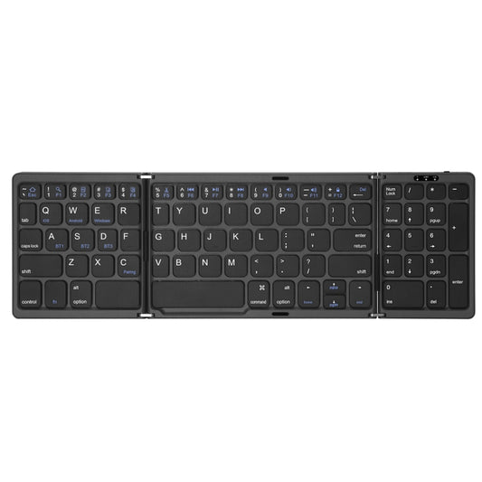 B089 Bluetooth Foldable Keyboard with Numeric (Black) - Wireless Keyboard by buy2fix | Online Shopping UK | buy2fix