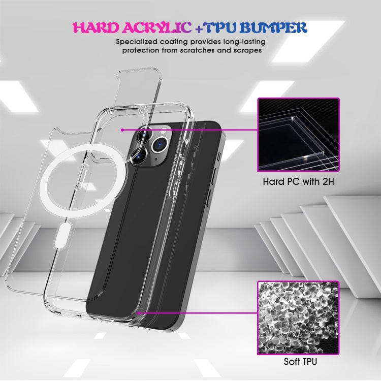 For iPhone 14 Pro Magsafe Clear Acrylic PC +TPU Phone Case (Transparent) - iPhone 14 Pro Cases by buy2fix | Online Shopping UK | buy2fix