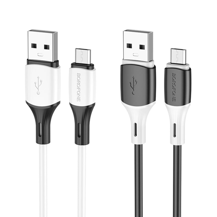 Borofone BX79 Micro USB Silicone Sync Data Charging Cable, Length: 1m(Black) -  by Borofone | Online Shopping UK | buy2fix