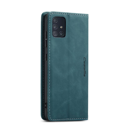 For Galaxy A51 CaseMe Multifunctional Horizontal Flip Leather Case, with Card Slot & Holder & Wallet(Blue) - Samsung Accessories by CaseMe | Online Shopping UK | buy2fix