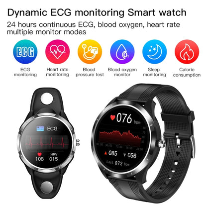 X3 1.3 inch TFT Color Screen Chest Belt Smart Watch, Support ECG/Heart Rate Monitoring, Style:Blue Silicone Watch Band(Black) - Smart Wear by buy2fix | Online Shopping UK | buy2fix