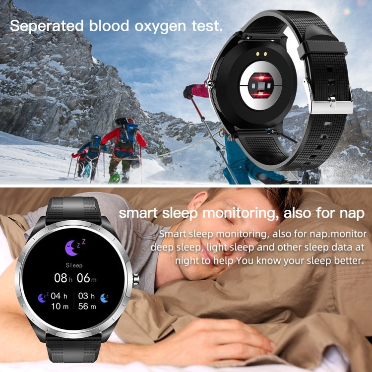 X3 1.3 inch TFT Color Screen Chest Belt Smart Watch, Support ECG/Heart Rate Monitoring, Style:Blue Silicone Watch Band(Black) - Smart Wear by buy2fix | Online Shopping UK | buy2fix