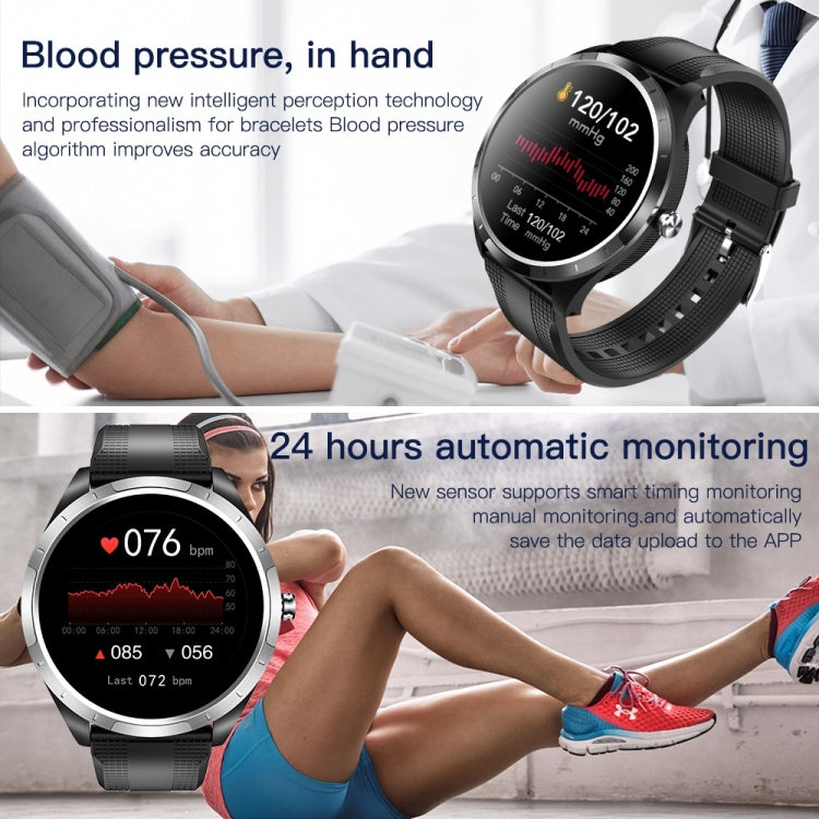 X3 1.3 inch TFT Color Screen Chest Belt Smart Watch, Support ECG/Heart Rate Monitoring, Style:Black Silicone Watch Band(Black) - Smart Wear by buy2fix | Online Shopping UK | buy2fix