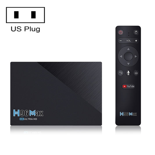 H96 Max 8GB+128GB 8K Smart TV BOX Android 11.0 Media Player with Remote Control, Plug Type:US Plug - Consumer Electronics by buy2fix | Online Shopping UK | buy2fix