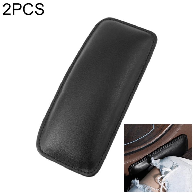 2 PCS Car Non-slip Soft Floor Protector Carpet Floor Mat Knee Bolster, Style:First Layer Cowhide(Black) - In Car by buy2fix | Online Shopping UK | buy2fix