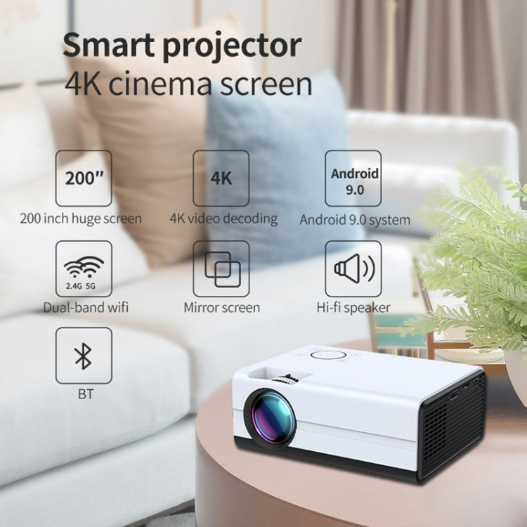 T01 800x480 2200 Lumens Mini LCD Digital Projector, Basic Version, EU Plug(White Black) - Consumer Electronics by buy2fix | Online Shopping UK | buy2fix