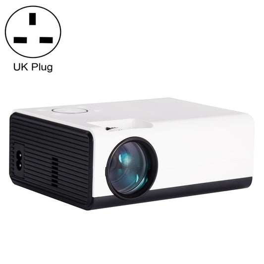 T01 800x480 2200 Lumens Mini LCD Digital Projector, Basic Version, UK Plug(White Black) - Consumer Electronics by buy2fix | Online Shopping UK | buy2fix