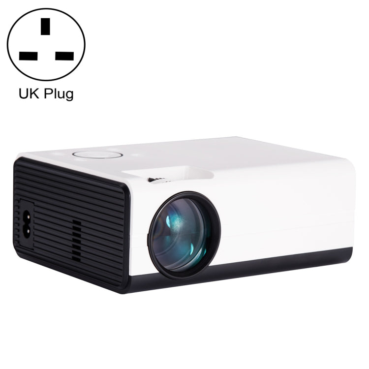 T01 800x480 2200 Lumens Mini LCD Digital Projector, Android Version, UK Plug(White Black) - Consumer Electronics by buy2fix | Online Shopping UK | buy2fix