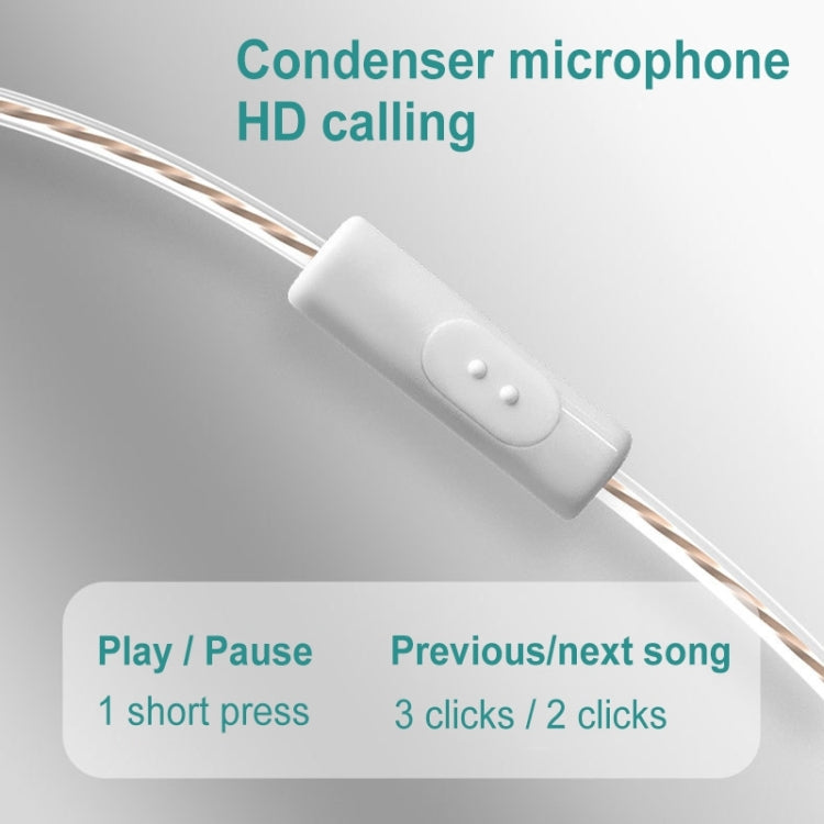 KZ-EDX PRO 1.25m Dynamic HiFi In-Ear Sports Music Headphones, Style:With Microphone(Transparent) - In Ear Wired Earphone by KZ | Online Shopping UK | buy2fix