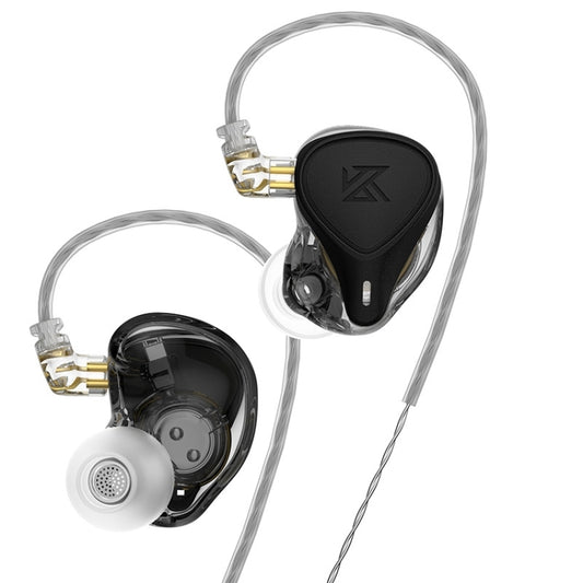 KZ-ZEX PRO 1.2m Electrostatic Coil Iron Hybrid In-Ear Headphones, Style:Without Microphone(Black) - In Ear Wired Earphone by KZ | Online Shopping UK | buy2fix