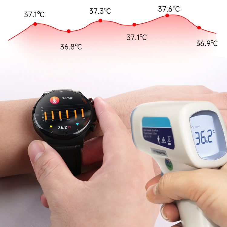 E300 1.32 Inch Screen TPU Watch Strap Smart Health Watch Supports Body Temperature Monitoring, ECG monitoring blood pressure(Black) - Smart Wear by buy2fix | Online Shopping UK | buy2fix