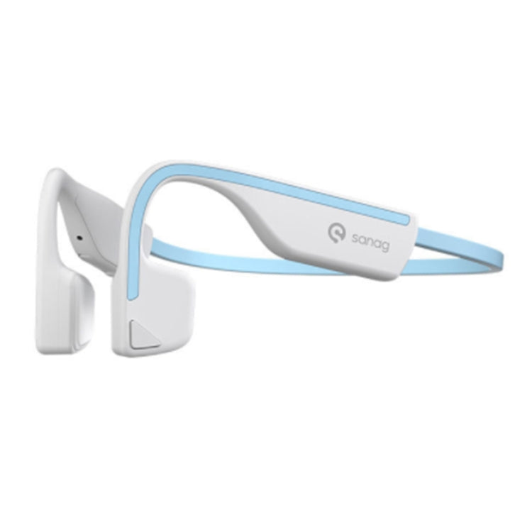 Sanag A11S Bone Conduction Second-generation Air Conduction Headphones(White Blue) - Sport Earphone by Sanag | Online Shopping UK | buy2fix