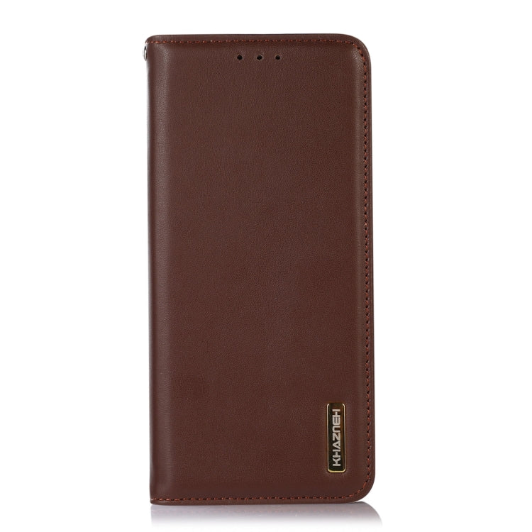 For Samsung Galaxy M13 4G Global KHAZNEH Nappa Top Layer Cowhide Leather Phone Case(Brown) - Galaxy Phone Cases by buy2fix | Online Shopping UK | buy2fix