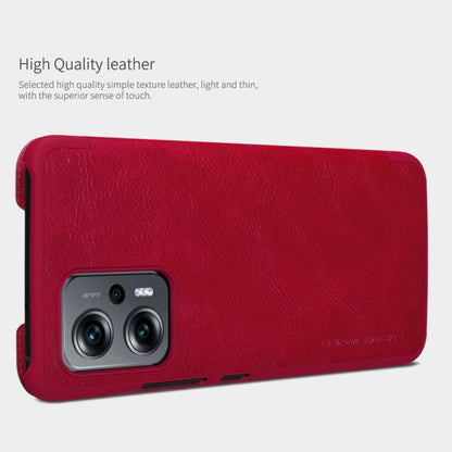 For Xiaomi Redmi Note 11T Pro/11T Pro+ 5G/Poco X4 GT 5G NILLKIN QIN Series Crazy Horse Texture Leather Phone Case(Red) - Xiaomi Cases by NILLKIN | Online Shopping UK | buy2fix