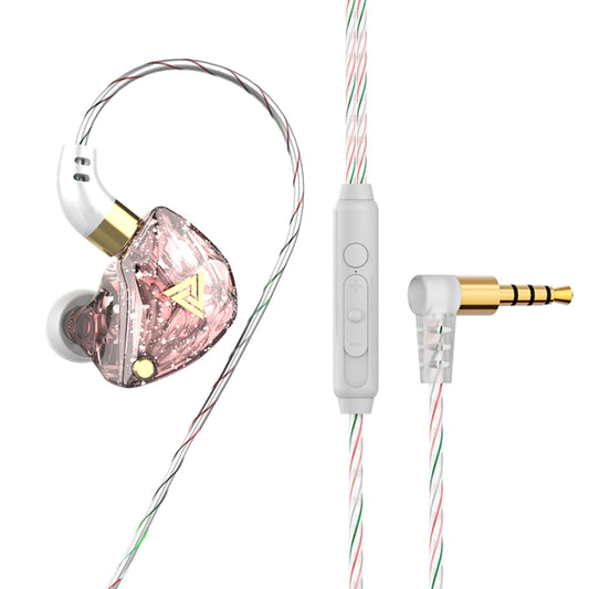 QKZ SK8 3.5mm Sports In-ear Dynamic HIFI Monitor Earphone with Mic(Pink) - In Ear Wired Earphone by QKZ | Online Shopping UK | buy2fix