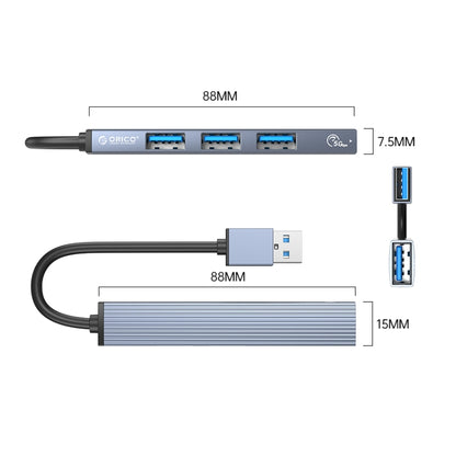 ORICO AH-A13 USB 3.0 x 1 + USB 2.0 x 3 to USB 3.0 HUB Adapter(Space Gray) -  by ORICO | Online Shopping UK | buy2fix