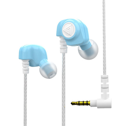 QKZ SK5 In-ear Subwoofer Wire-controlled Music Earphone with Mic(Blue) - In Ear Wired Earphone by QKZ | Online Shopping UK | buy2fix