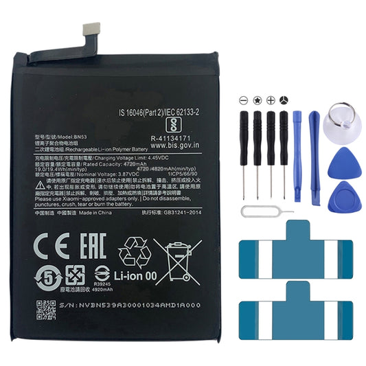 BN53 4820 mAh Li-Polymer Battery Replacement For Xiaomi Mi 10T Lite 5G / Redmi Note 9 Pro 5G - For Xiaomi by buy2fix | Online Shopping UK | buy2fix