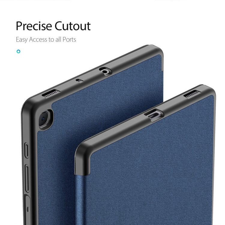 For Galaxy Tab S6 Lite 10.4 inch DUX DUCIS Domo Series Horizontal Flip Magnetic PU Leather Case with Three-folding Holder & Pen Slot(Blue) - Samsung Accessories by DUX DUCIS | Online Shopping UK | buy2fix