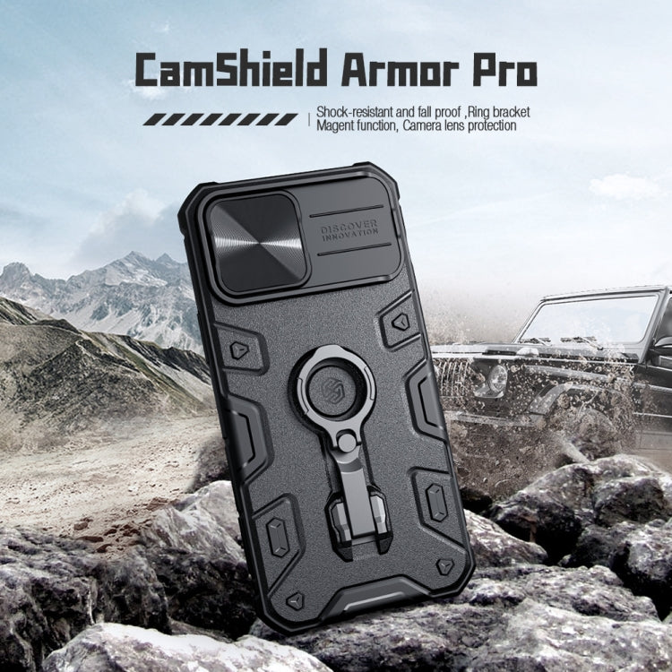 For iPhone 13 Pro Max NILLKIN CamShield Armor Pro Magnetic Phone Case (Black) - iPhone 13 Pro Max Cases by NILLKIN | Online Shopping UK | buy2fix