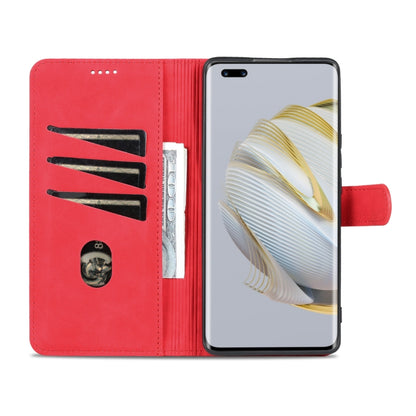 For Huawei nova 10 AZNS Skin Feel Calf Texture Flip Leather Phone Case(Red) - Huawei Cases by AZNS | Online Shopping UK | buy2fix