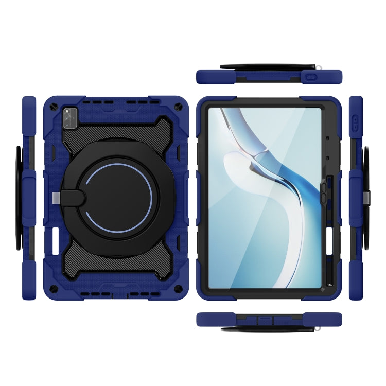 For Huawei MatePad Pro 12.6 2021 Armor Contrast Color Silicone + PC Tablet Case(Navy Blue) - For Huawei by buy2fix | Online Shopping UK | buy2fix