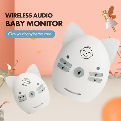 V30 Wireless Audio Baby Monitor Support Voice Monitoring + Intercom + Night Light without Battery, Plug Type:EU Plug(Blue) - Security by buy2fix | Online Shopping UK | buy2fix