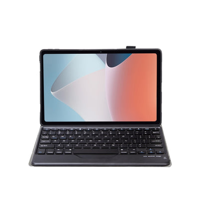 OP12-B Lambskin Texture Ultra-thin Bluetooth Keyboard Leather Case For OPPO Pad Air 10.4 inch(Black) - Others Keyboard by buy2fix | Online Shopping UK | buy2fix