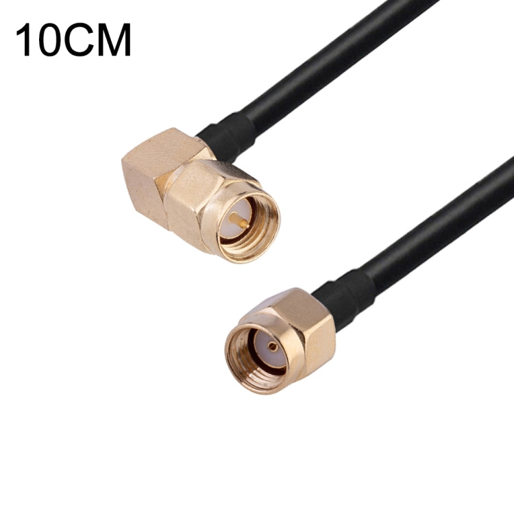 SMA Male Elbow to PR-SMA Male RG174 RF Coaxial Adapter Cable, Length: 10cm - Connectors by buy2fix | Online Shopping UK | buy2fix