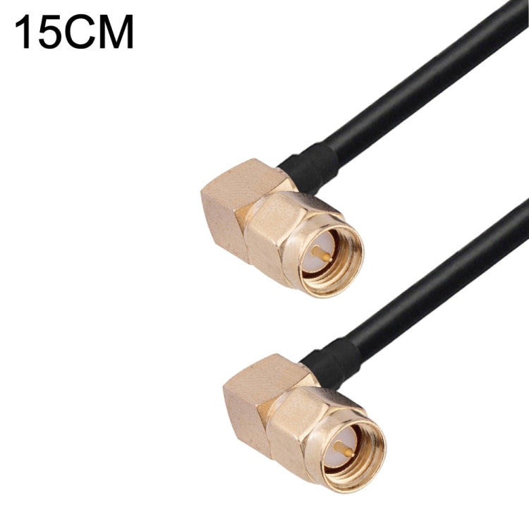 SMA Male Elbow to SMA Male Elbow RG174 RF Coaxial Adapter Cable, Length: 15cm - Connectors by buy2fix | Online Shopping UK | buy2fix