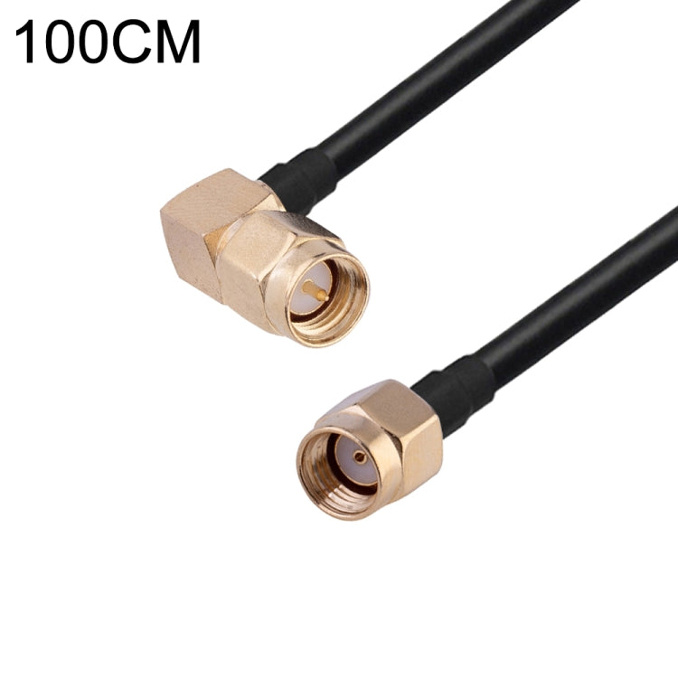 SMA Male Elbow to PR-SMA Male RG174 RF Coaxial Adapter Cable, Length: 1m - Connectors by buy2fix | Online Shopping UK | buy2fix