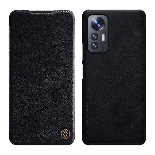 For Xiaomi 12 Lite NILLKIN QIN Series Crazy Horse Texture Leather Phone Case(Black) - Xiaomi Cases by NILLKIN | Online Shopping UK | buy2fix