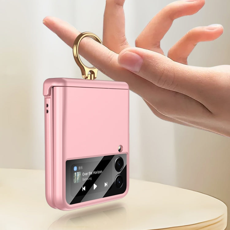 For Samsung Galaxy Z Flip4 GKK Magnetic Hinged Flip Case with Ring Holder(Pink) - Galaxy Z Flip4 5G Cases by GKK | Online Shopping UK | buy2fix