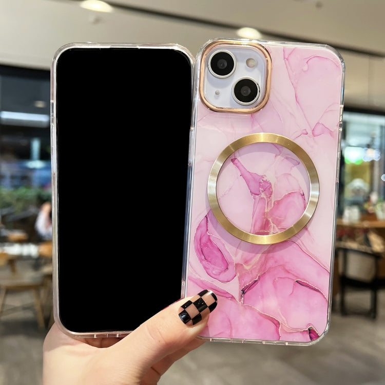 For iPhone 13 Pro Gilt Marble Magsafe Phone Case (Pink) - iPhone 13 Pro Cases by buy2fix | Online Shopping UK | buy2fix