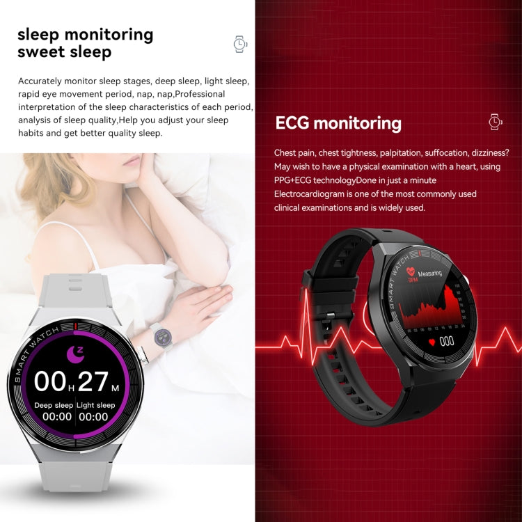 GW69 Plus Smart Watch, Support BT Call / Heart Rate / Blood Pressure / Blood Oxygen(Black + Silicone Strap Black) - Smart Wear by buy2fix | Online Shopping UK | buy2fix