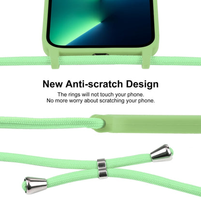 For iPhone 13 Pro Max Crossbody Lanyard Liquid Silicone Case(Matcha Green) - iPhone 13 Pro Max Cases by buy2fix | Online Shopping UK | buy2fix