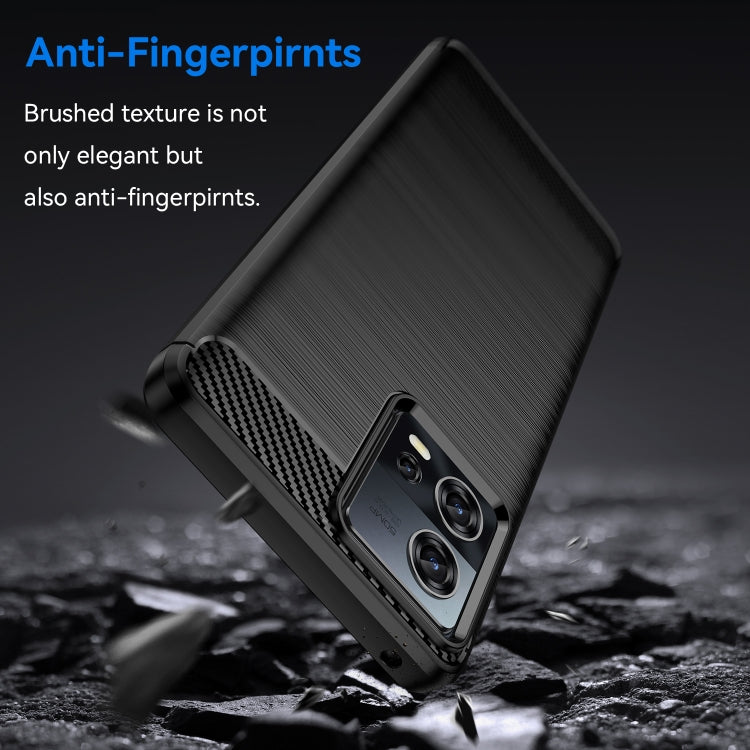 For Motorola Edge 30 Fusion/Moto S30 Pro Brushed Texture Carbon Fiber TPU Phone Case(Black) - Motorola Cases by buy2fix | Online Shopping UK | buy2fix