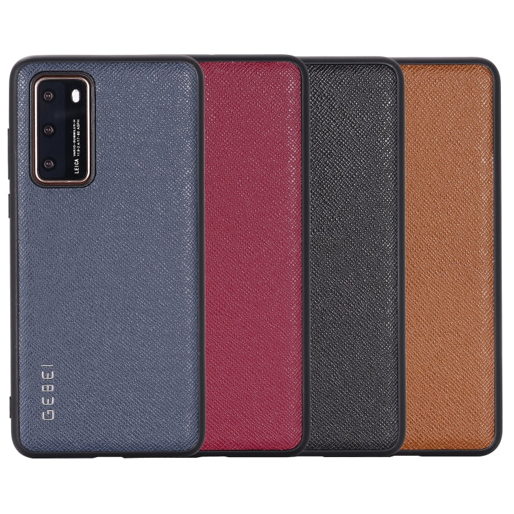 For Huawei P40 GEBEI Full-coverage Shockproof Leather Protective Case(Black) - Huawei Cases by GEBEI | Online Shopping UK | buy2fix